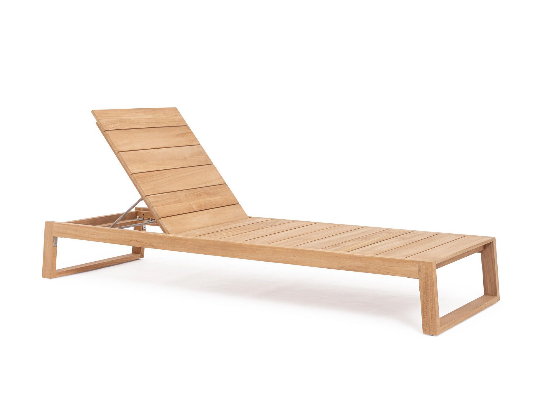 Садовая кровать с откидной спинкой из тикового дерева BIZZOTTO JEREMY ARCH-00131921