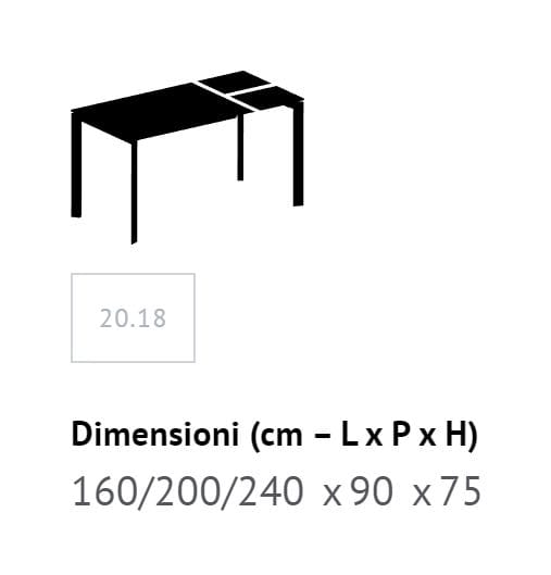 Стол для гостиной из стали и меламина Bontempi Casa DUBLINO ARCH-00062557 - Вид №8