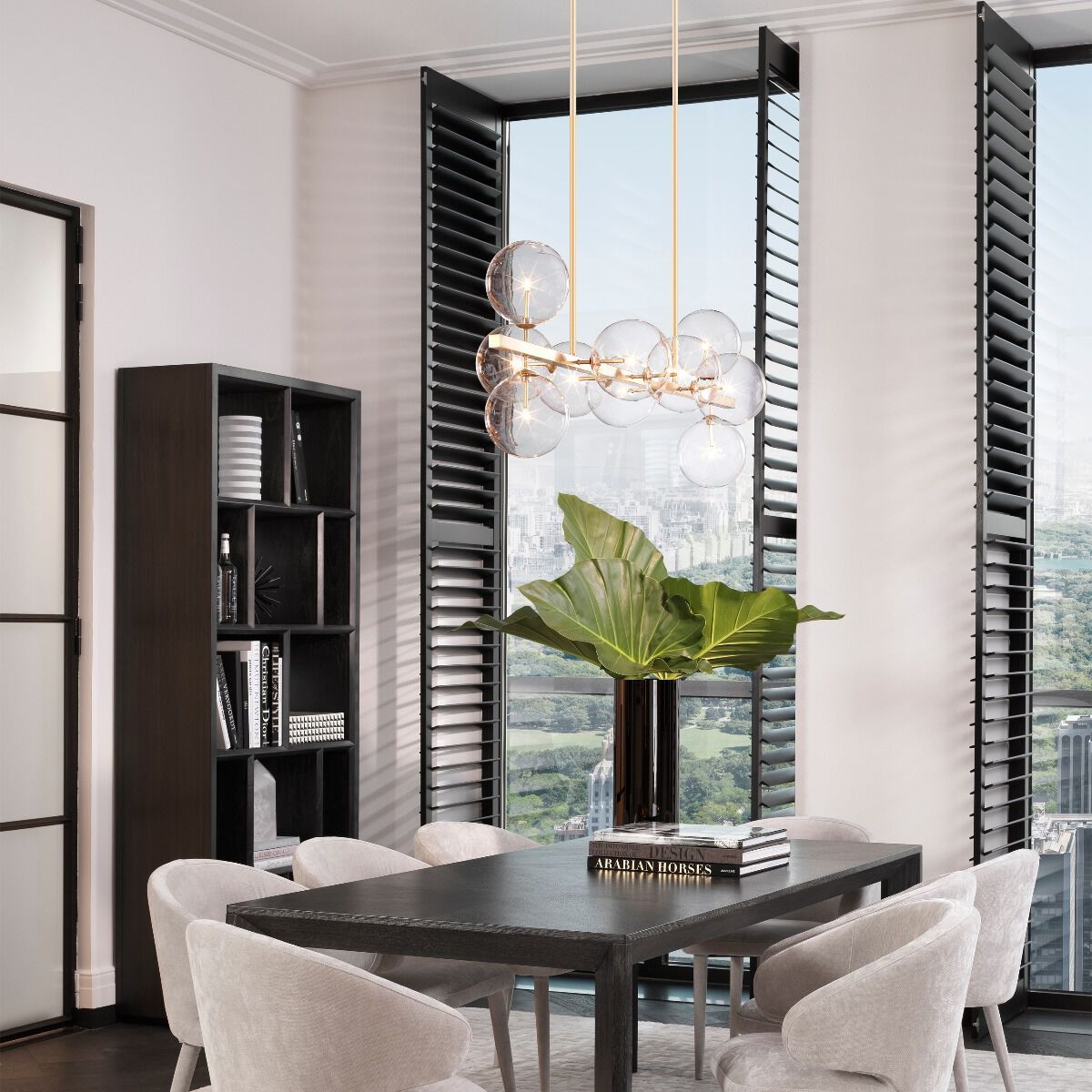 Стеклянный и металлический подвесной светильник Eichholtz LARGO ARCH-00055180 - Вид №4