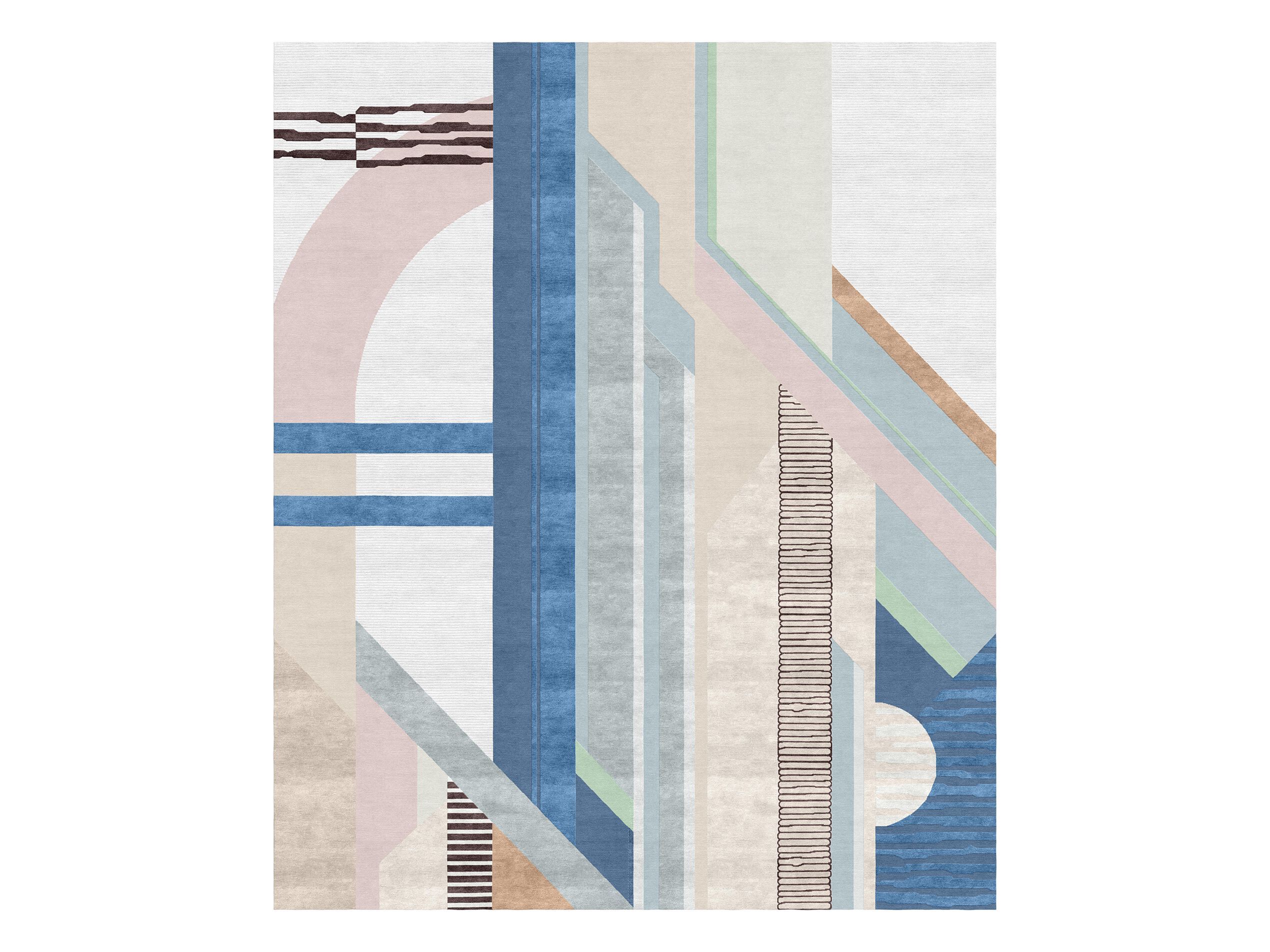 Прямоугольный ковер ручной работы Tapis Rouge абстракция ARCH-00096896