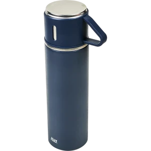 Термос 500 мл кнопка-клапан чашки 2 шт цвет синий