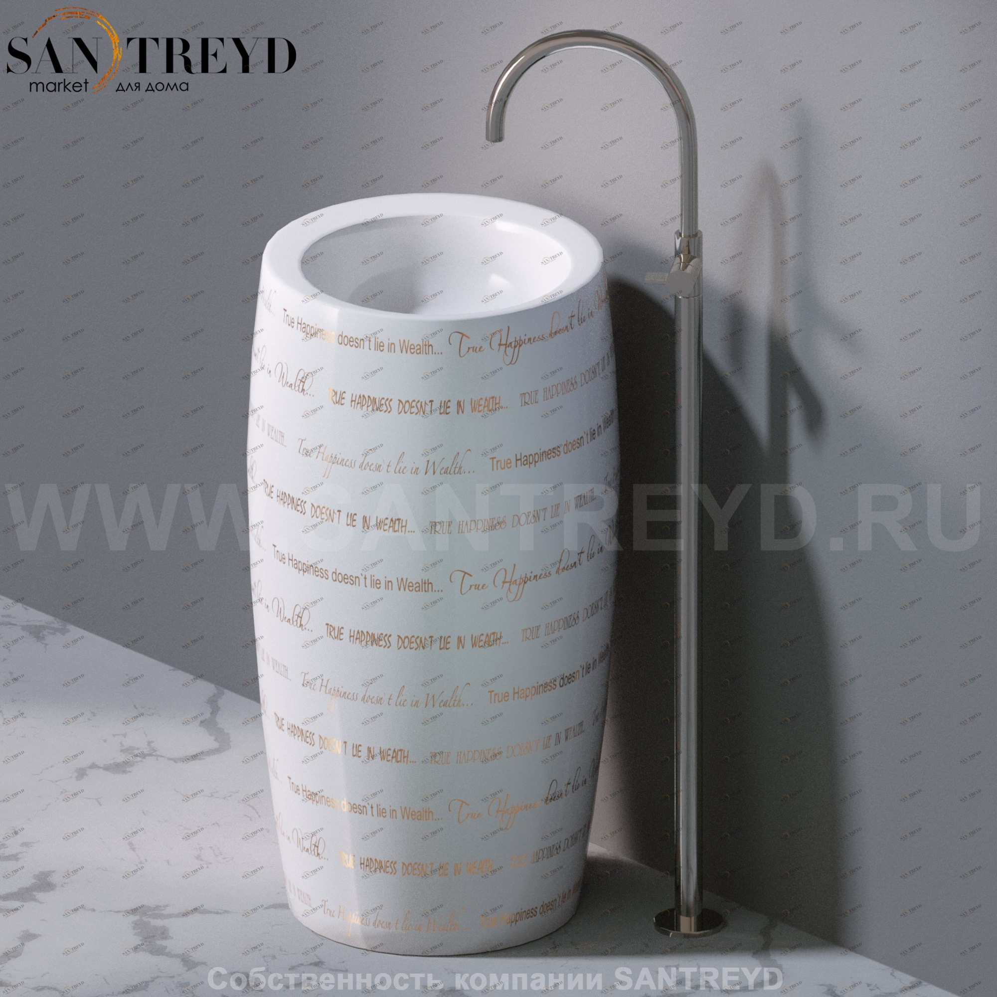 L100T0R0VT.420G Напольная раковина стоящая круглая A. e T. Italia SPOT AeT ITALIA TOTEM