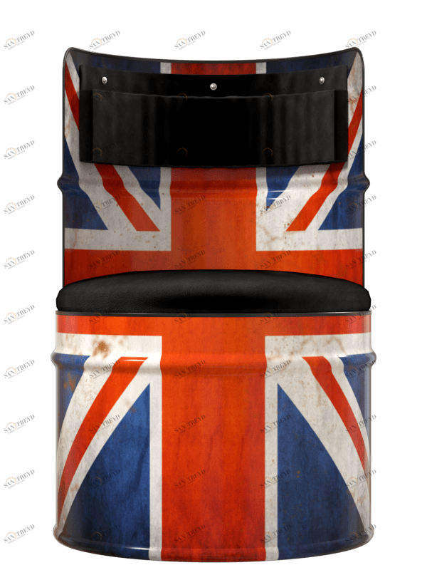 Бочка-кресло металлическое красное "Флаг Великобритании" STARBARREL  00-3895260 Красный 