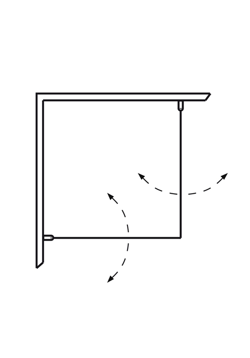 1450432 Igloo Pro Corner Двойное Прозрачное Стекло 70X90 Hafa Прозрачный  - Вид №2
