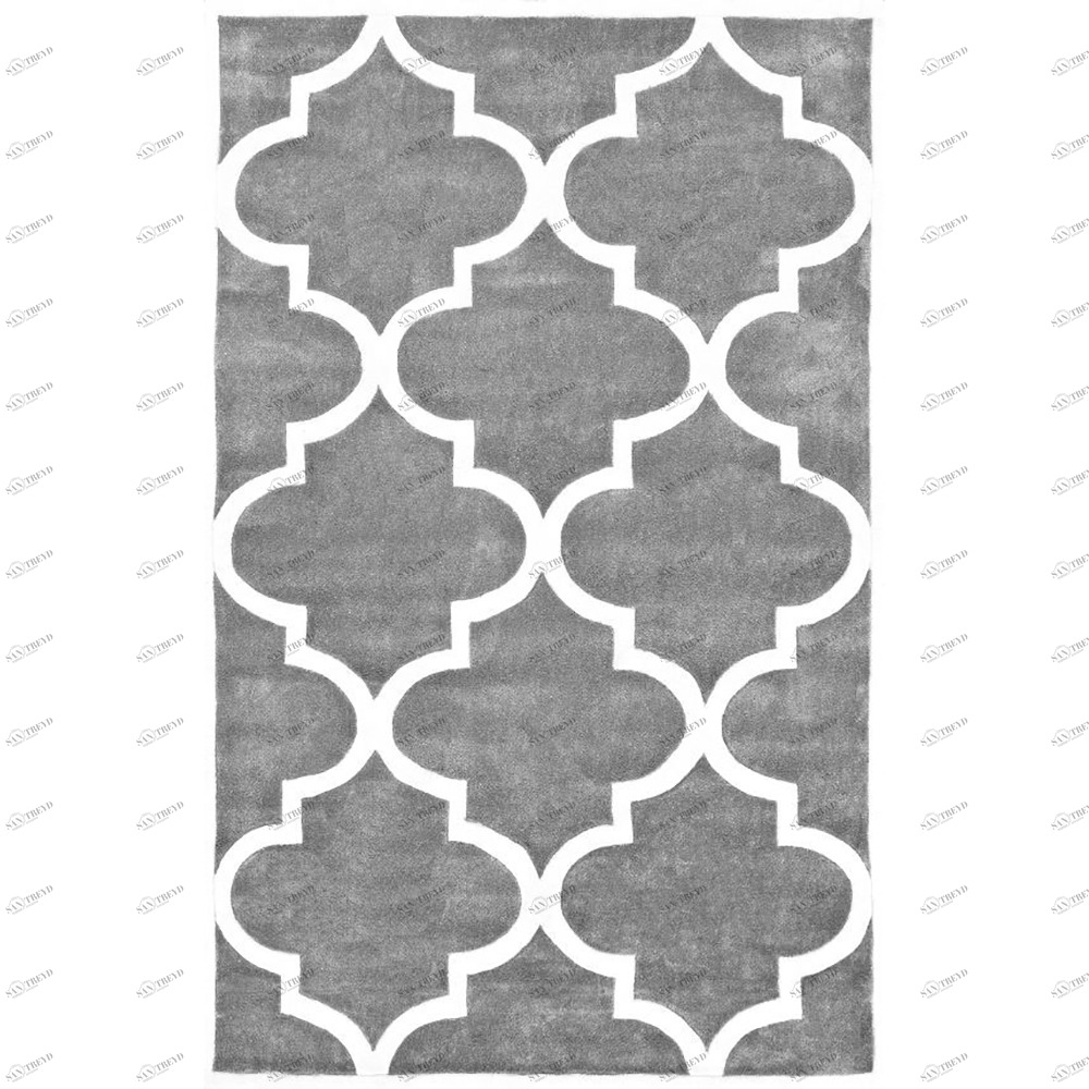 Ковер Trelli серый 200х280 DOLLY CAPRETS ДИЗАЙНЕРСКИЕ, ТРЕЛЬЯЖНЫЙ УЗОР 015159 Белый;серый 
