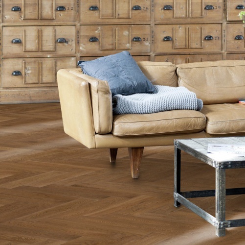 Паркет Ёлка Solidfloor New classic Шантильи Дуб Натур с брашью (Текстурированная) 610х122 мм 1195080 - Вид №11