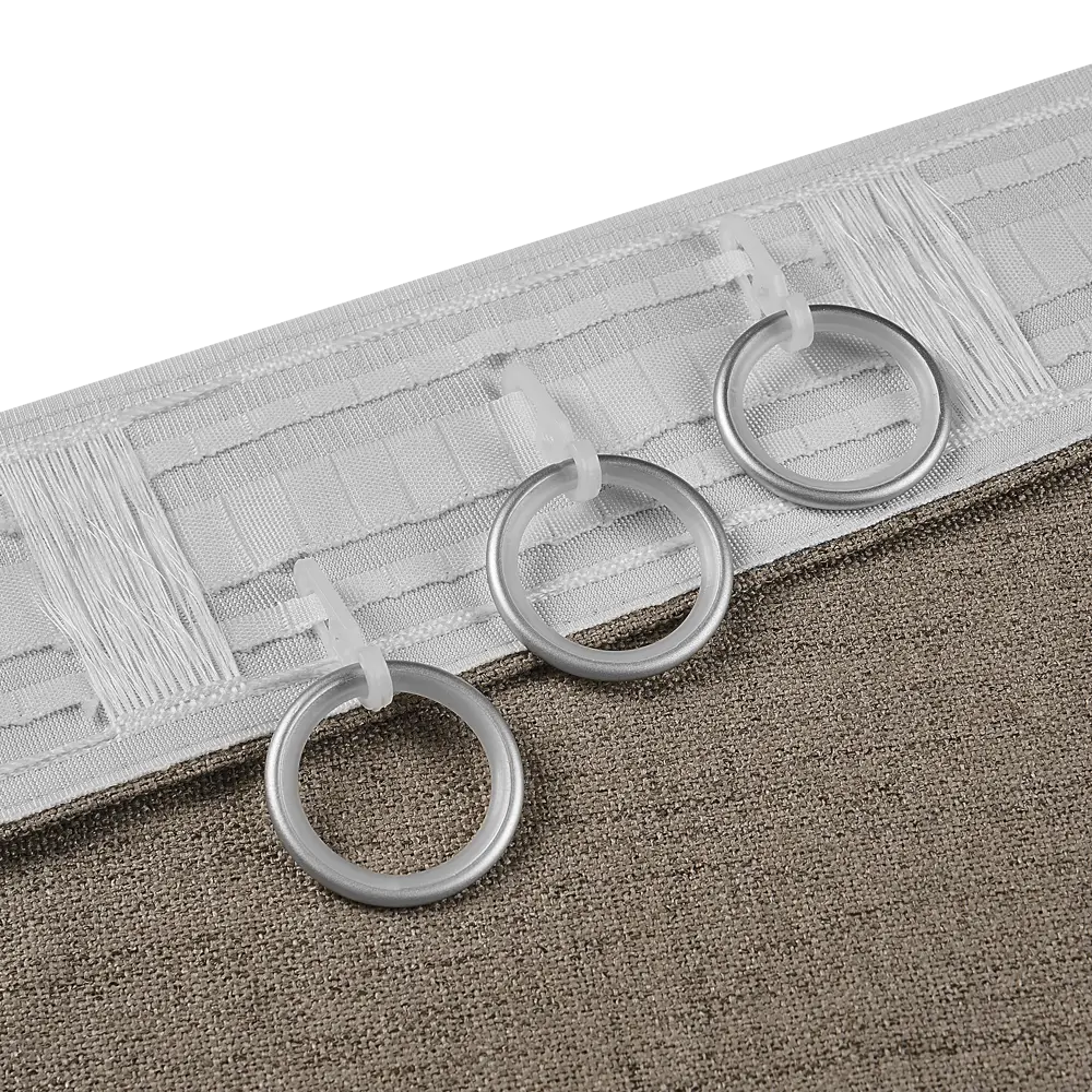 Штора на ленте со скрытыми петлями KREAFORTA Plaga 200x300 см цвет серо-коричневый STLM-2011045 - Вид №5