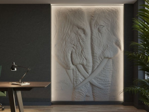 Трехмерная декоративная гипсовая панель