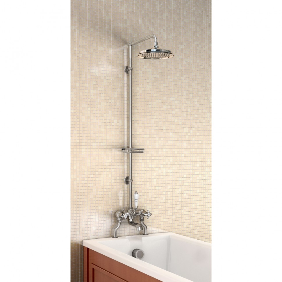 Душевая стойка со смесителем, верхняя лейка 9' [H185-AN] Anglesey Burlington T8-QT, T18, T2, V11-1, V17/ARCV17 CHR, V22/ARCV22 CHR, V23/ARCV23 CHR  - Вид №1