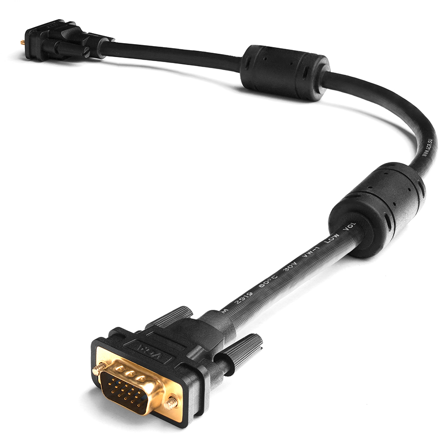 GCR-VM2VM2-15.0m кабель svga 15.0м чёрный, позолоченные контакты, ферритовые кольца, od8.0mm. 15m / 15m premium , 28/28 awg, двойной экран Greenconnect Santreyd  - Вид №7