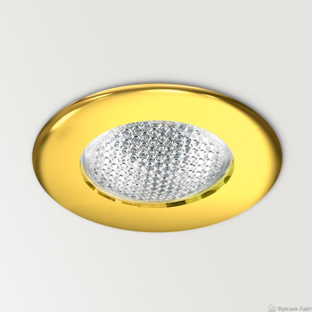 Arkos 0120-00-00-О золотой мебельный светильник со стеклом встраиваемый 1423