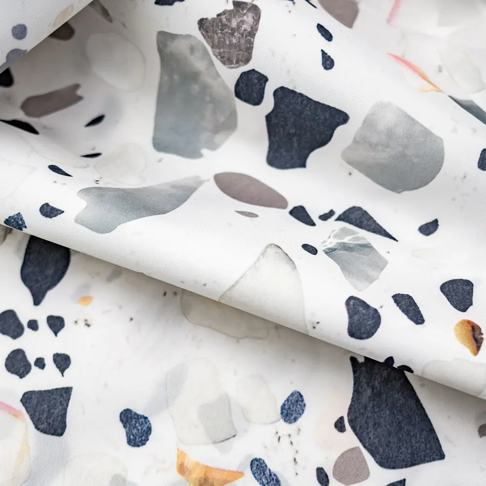 BATH PLUS Штора для ванной Terrazzo с кольцами - элегантный акцент в санузле 89362284 STLM-0987014 - Вид №2