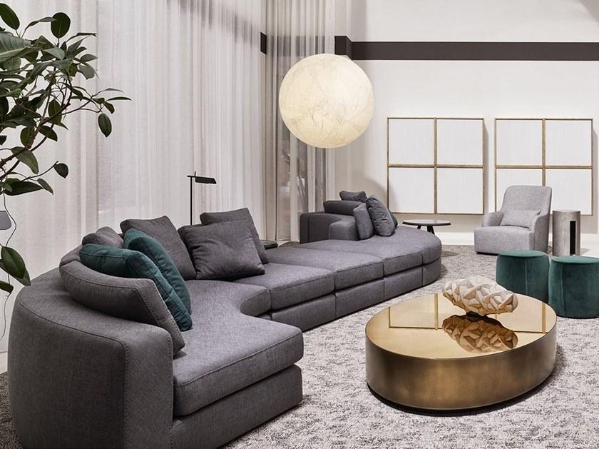 Meridiani Изогнутый диван со съемным чехлом из ткани Harold sun-id-1415477 - Вид №2