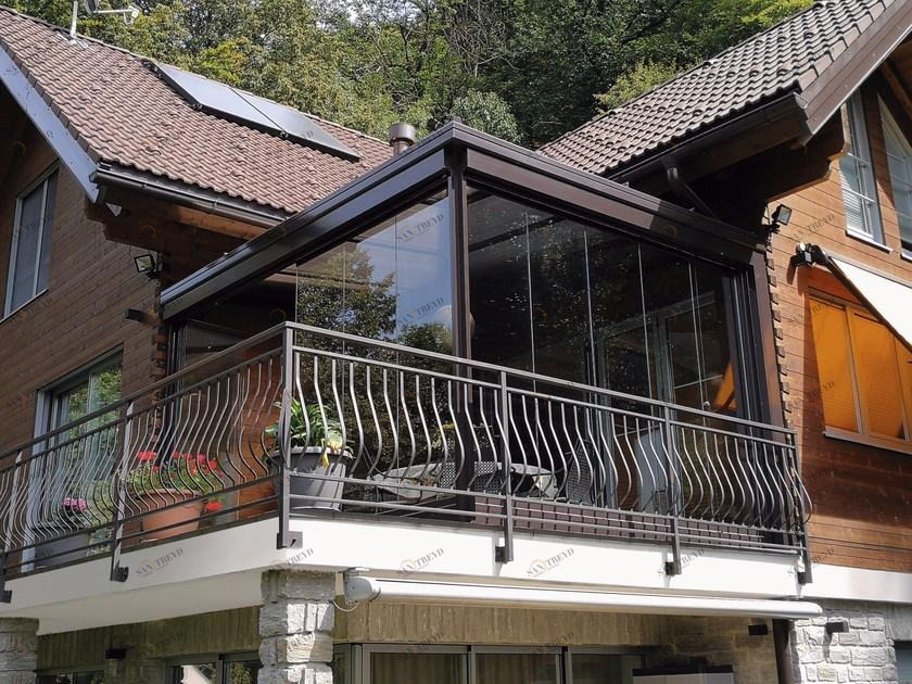 FRUBAU Раздвижная стеклянная дверь из алюминия и стекла Panoramline® sun-id-1348646