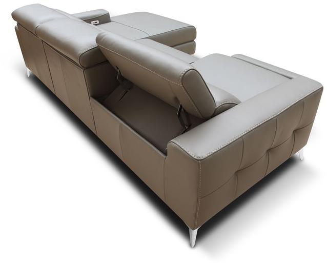 Rossini Sofas Кожаный диван-кресло с шезлонгом Emma sun-id-1373579 - Вид №2