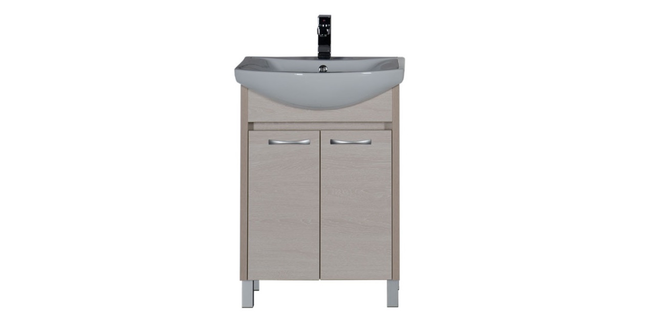 Комплект мебели Aquanet Донна 60 белый дуб (2 дверцы) 00169043 - Вид №3