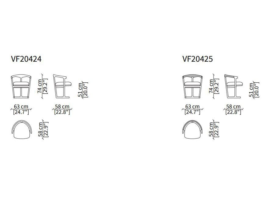 Тканевое кресло Vittoria Frigerio ежевика ARCH-00062691 - Вид №8