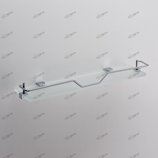 Полка стекло 50 см с фигурным ограничителем Schein (Германия) Allom 229E sun-id-561903