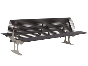 Двойная скамья из оцинкованной стали со спинкой