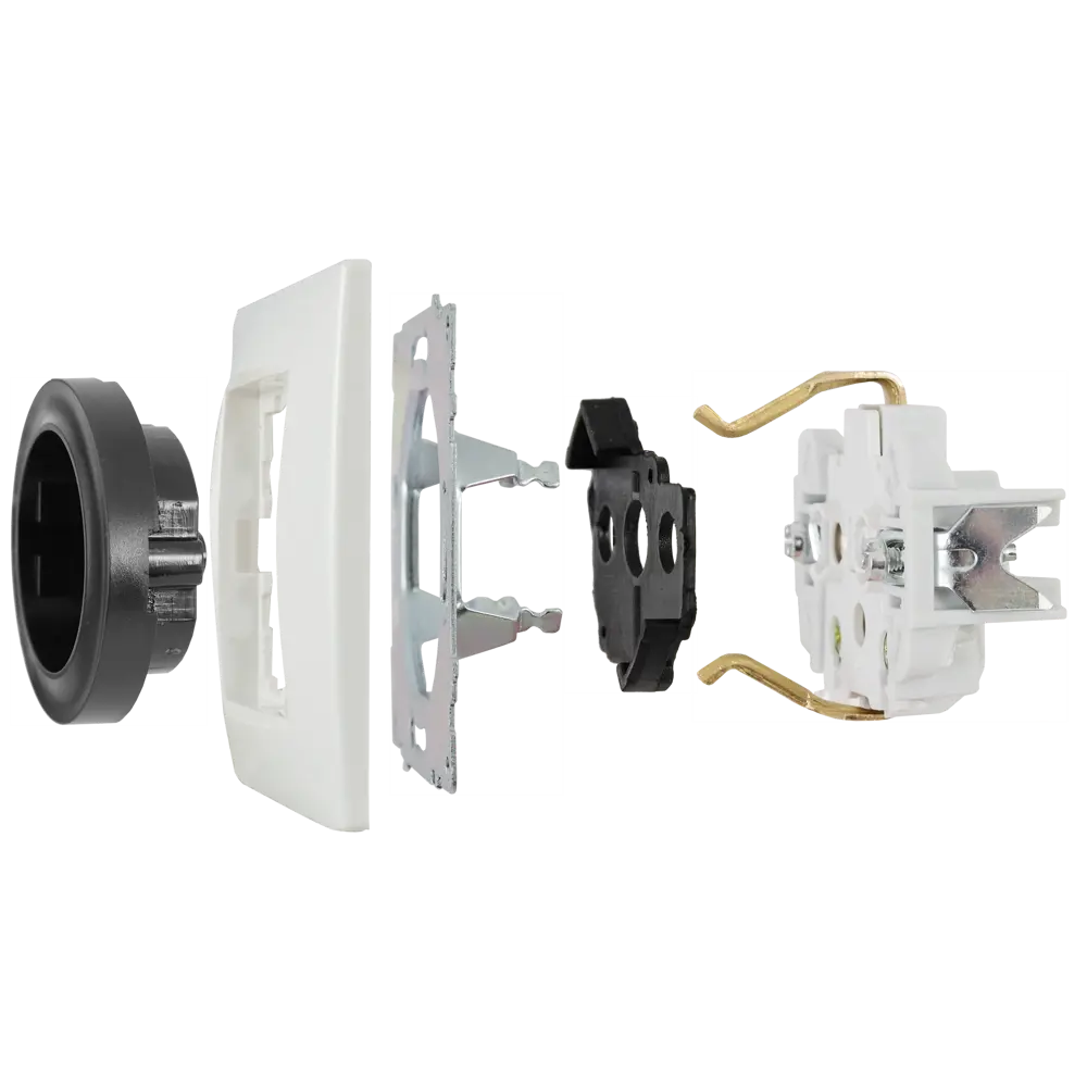 82127004 Розетка встраиваемая Onekey Florence с заземлением со шторками цвет чёрный STLM-0019889 ONEKEYELECTRO - Вид №7