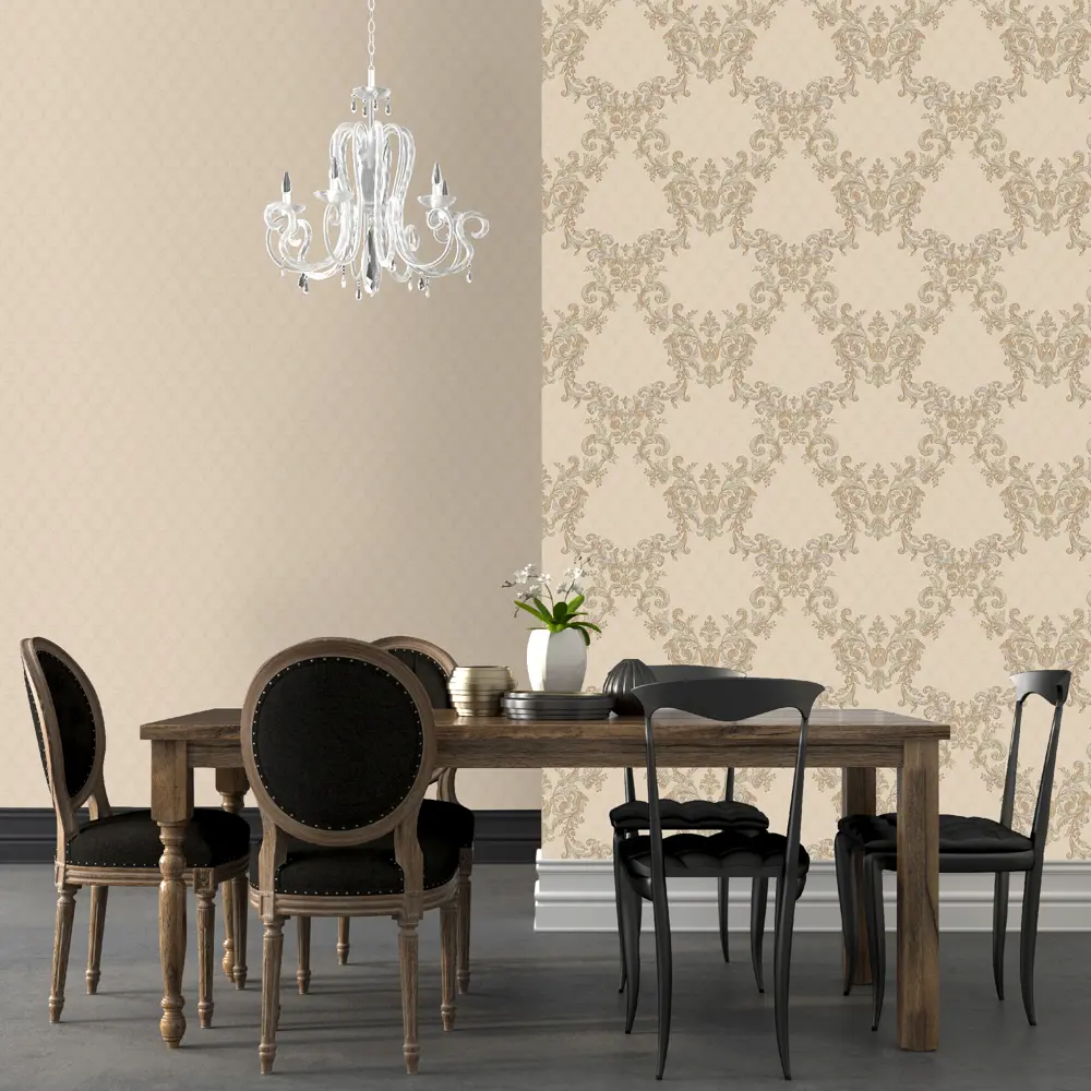 Обои флизелиновые Euro Decor Франсуаза бежевые 1.06 м 7023-01 82377848 STLM-2112222 - Вид №3