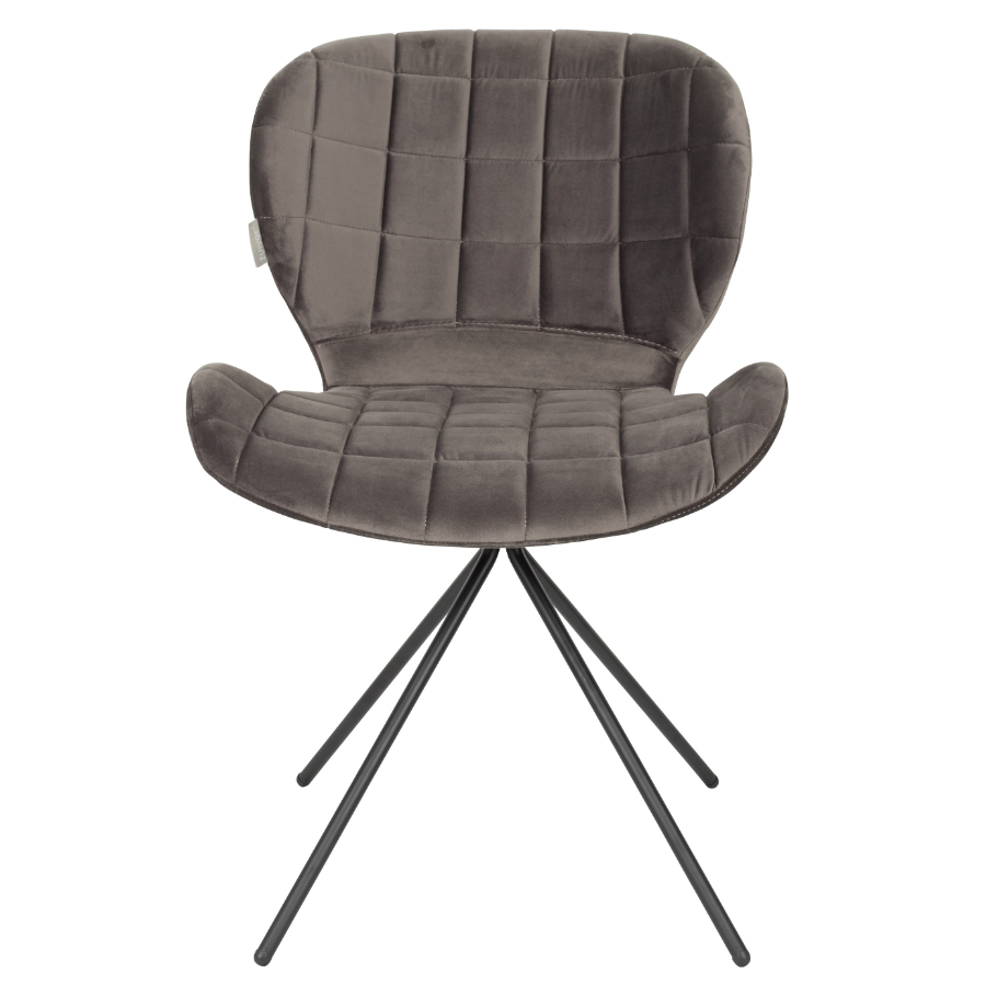Стул OMG Velvet серый Zuiver 1100365 - Вид №10