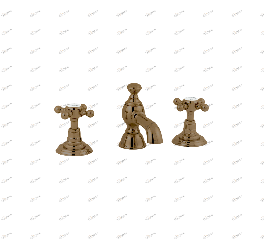 Gentry Home Смеситель для раковины мостик на 2 отверстия 200мм Mayfair Bronze GH103000