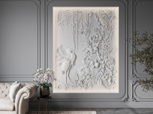 Трехмерная декоративная гипсовая панель