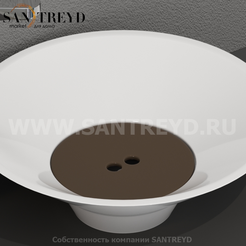 486088 Накладка на слив из керамики цвет Какао с молоком Kerasan Deco Италия