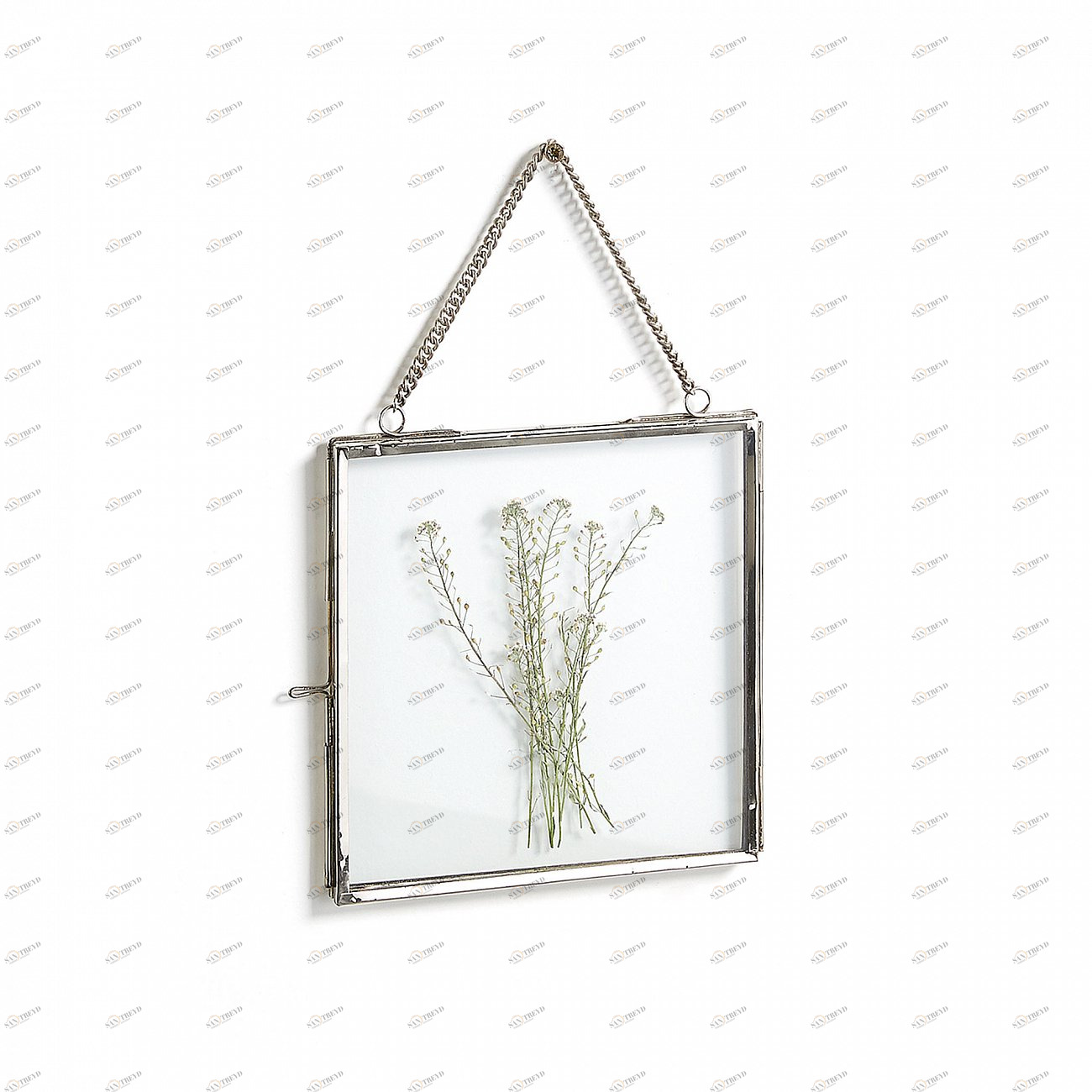 Фоторамка на стену 15x15 см серебристая Caribou от La Forma LA FORMA CARIBOU 00-3865215 Зеленый;прозрачный;серебро 