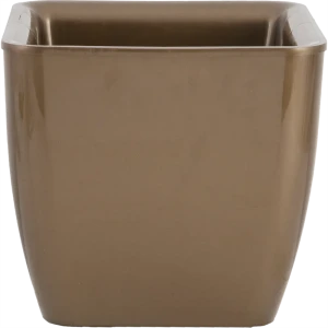 Горшок цветочный Square Couleurs ø27 см, 7.3 л, пластик, цвет коричневый