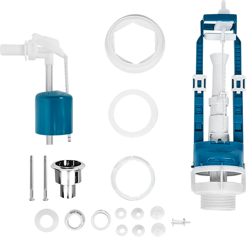 ИНКОЭР Арматура для бачка унитаза с хромированной кнопкой АБ-63.3 10996331