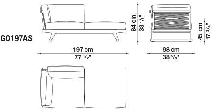 B&B Italia Outdoor Диван с шезлонгом Gio sun-id-1442753 - Вид №8