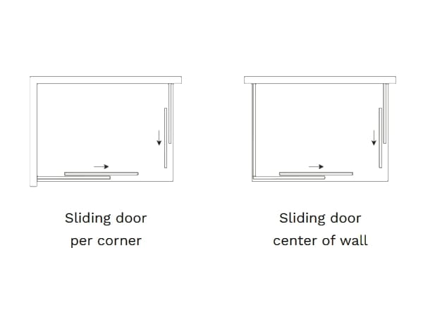 Алюминиевая и стеклянная угловая душевая кабина TAMANACO QUICK ARCH-00003570 - Вид №3