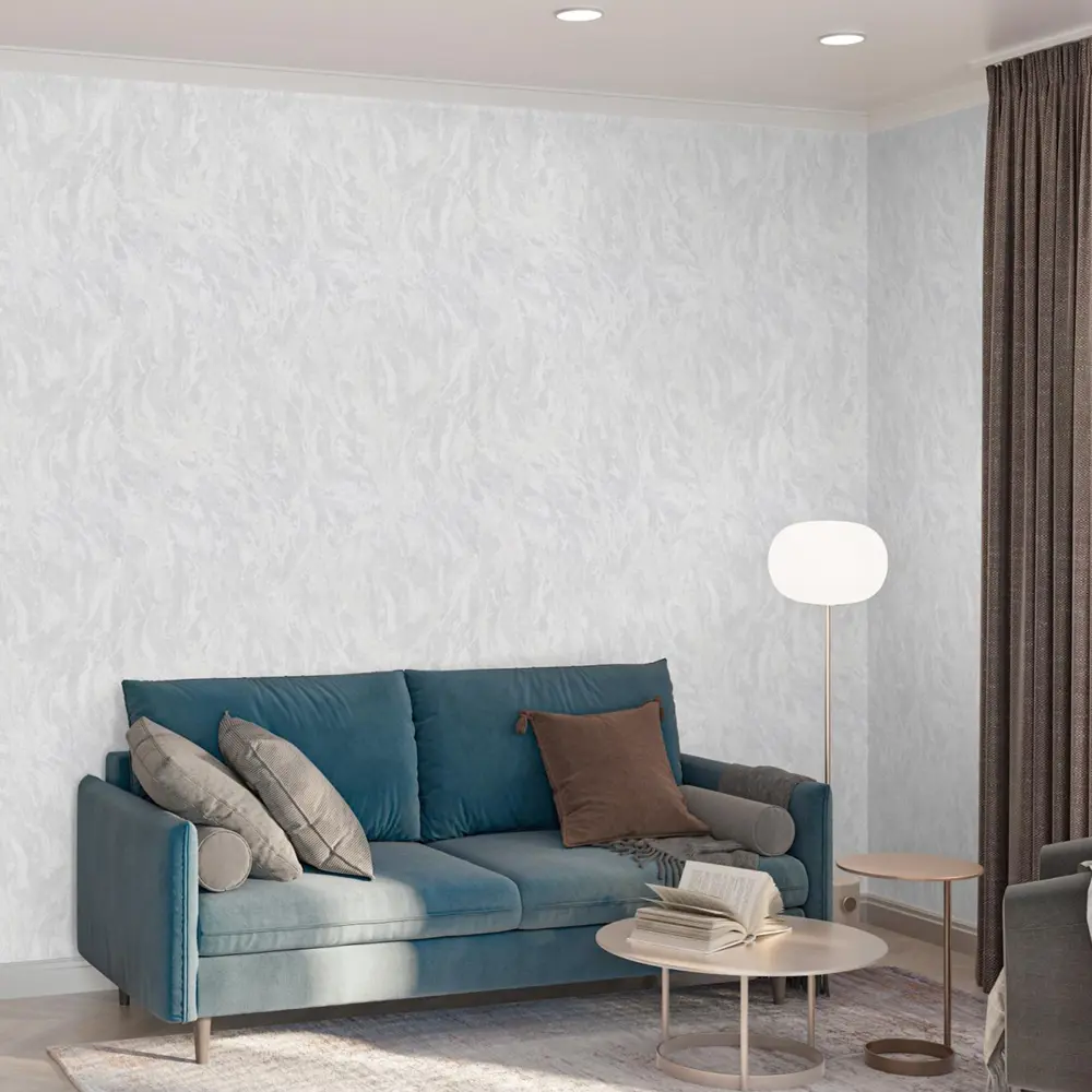 Обои флизелиновые PALITRA HOME Pro-Fleur с растительным орнаментом серые 89391371 STLM-1570510 - Вид №4