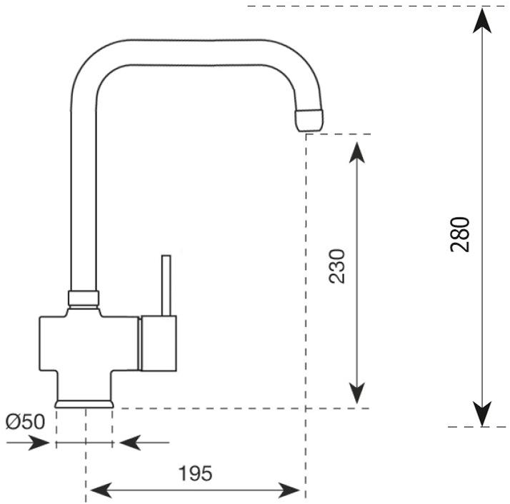 Paini Cox 78CR5881B90KM смеситель для кухни  - Вид №2