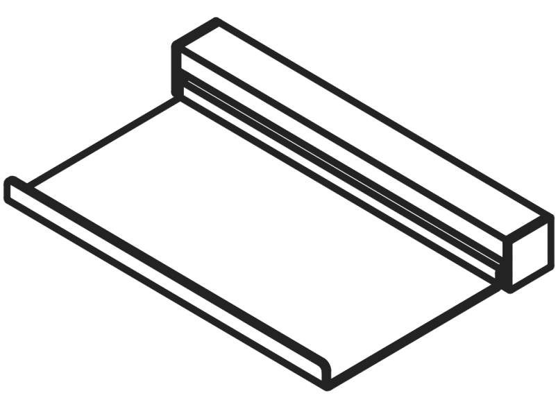950.13.0029 Настенный профиль с полкой HEWI Waschtische  - Вид №2