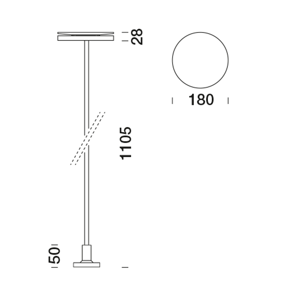 9440216 Мобильный светильник Platek CHIODO Picchetto (mobile)  CHIODO Bollard h. 1100 mm - LED 3000K 93°  - Вид №21