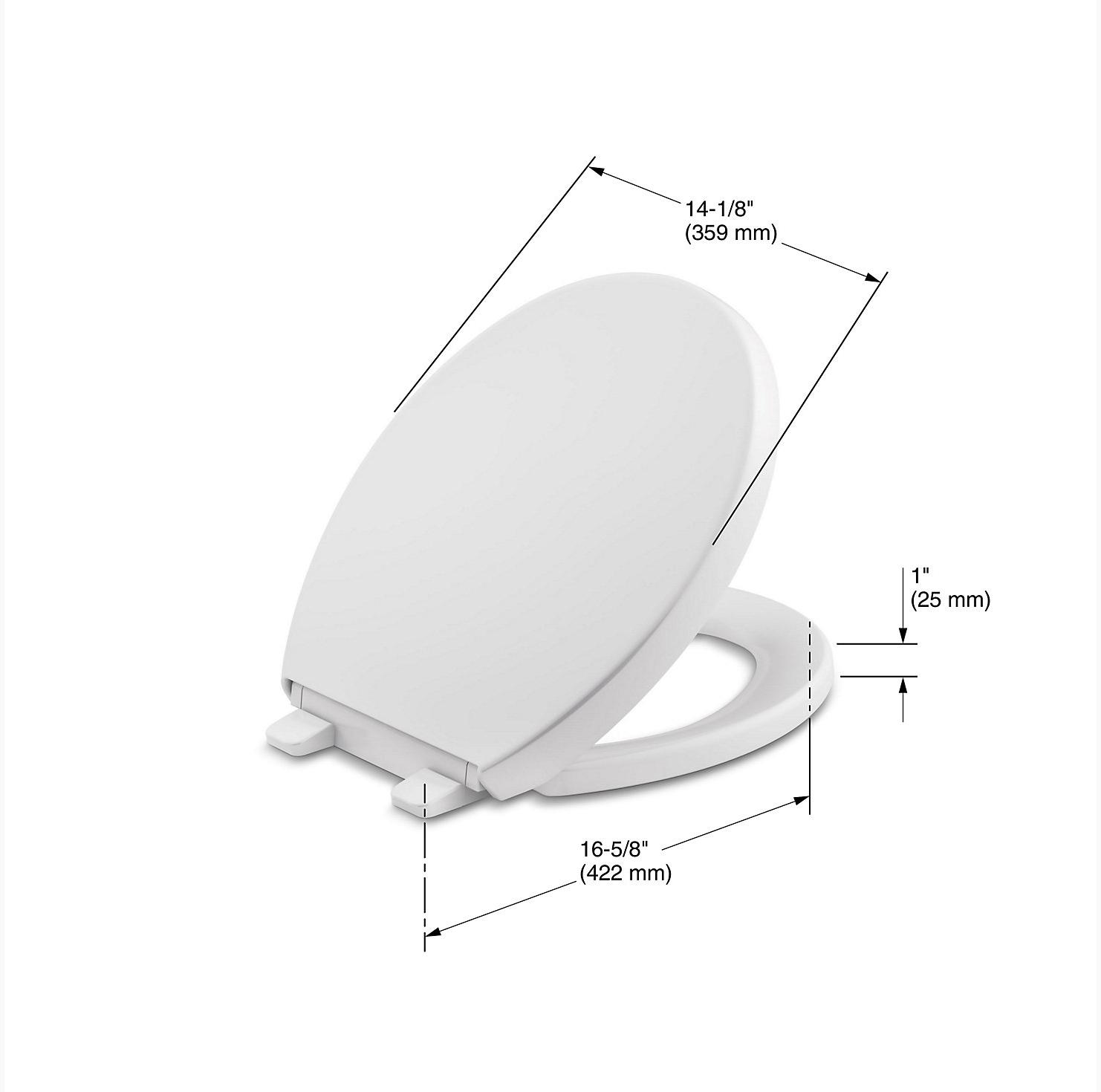 KOHLER Сиденье для унитаза Reveal Quiet-Close  с круглой передней частью K-4009-95  - Вид №3