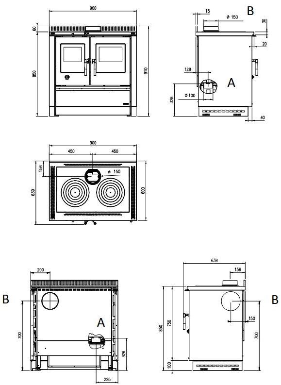 LA NORDICA EXTRAFLAME Дровяная печь для вставки sun-id-1459238 - Вид №2