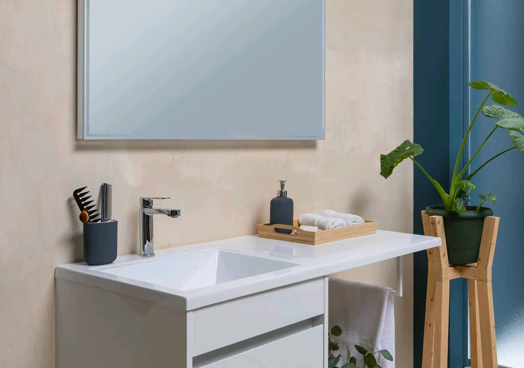 Тумба с раковиной Aquanet Токио 120 L белый (подвесная, 1 ящик) 0023691600235499 - Вид №16