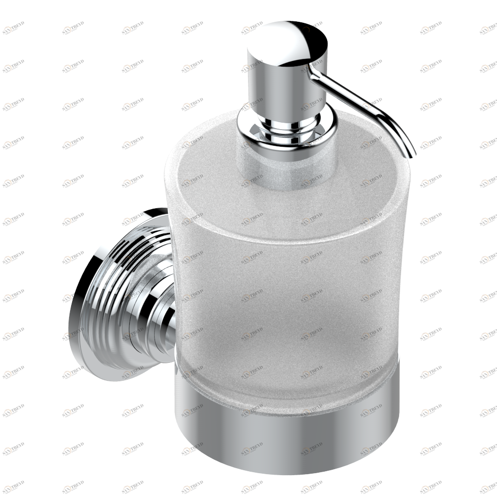 U9H-613 Дозатор для жидкого мыла настенный Thg-paris West coast с ручками-рукоятками с белым ониксом Хром U9H-613 CAT.A