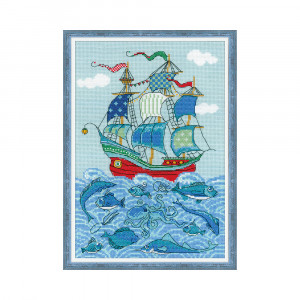 1465 Набор для вышивания Парусник Удача 30 х 21 см RIOLIS Сотвори Сама