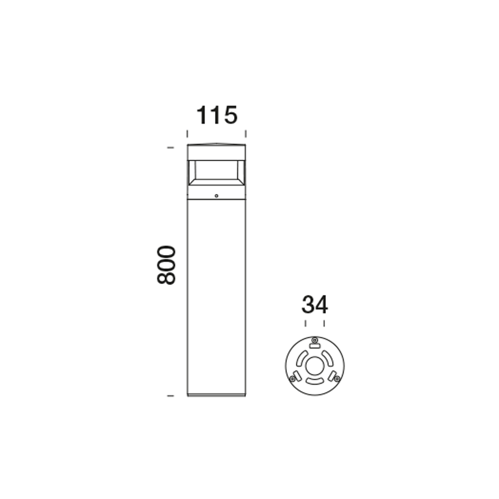 4011361 Мобильный светильник Platek MICRO MENHIR Paletto  MICRO MENHIR H. 800 mm - 1 LED 4000K 1 Opening  - Вид №6
