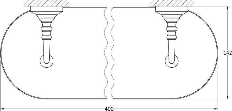 STI 317 Полка 3-х ярусная 40 cm 3SC STILMAR MATTE GOLD Treesseci 3SC - Вид №1