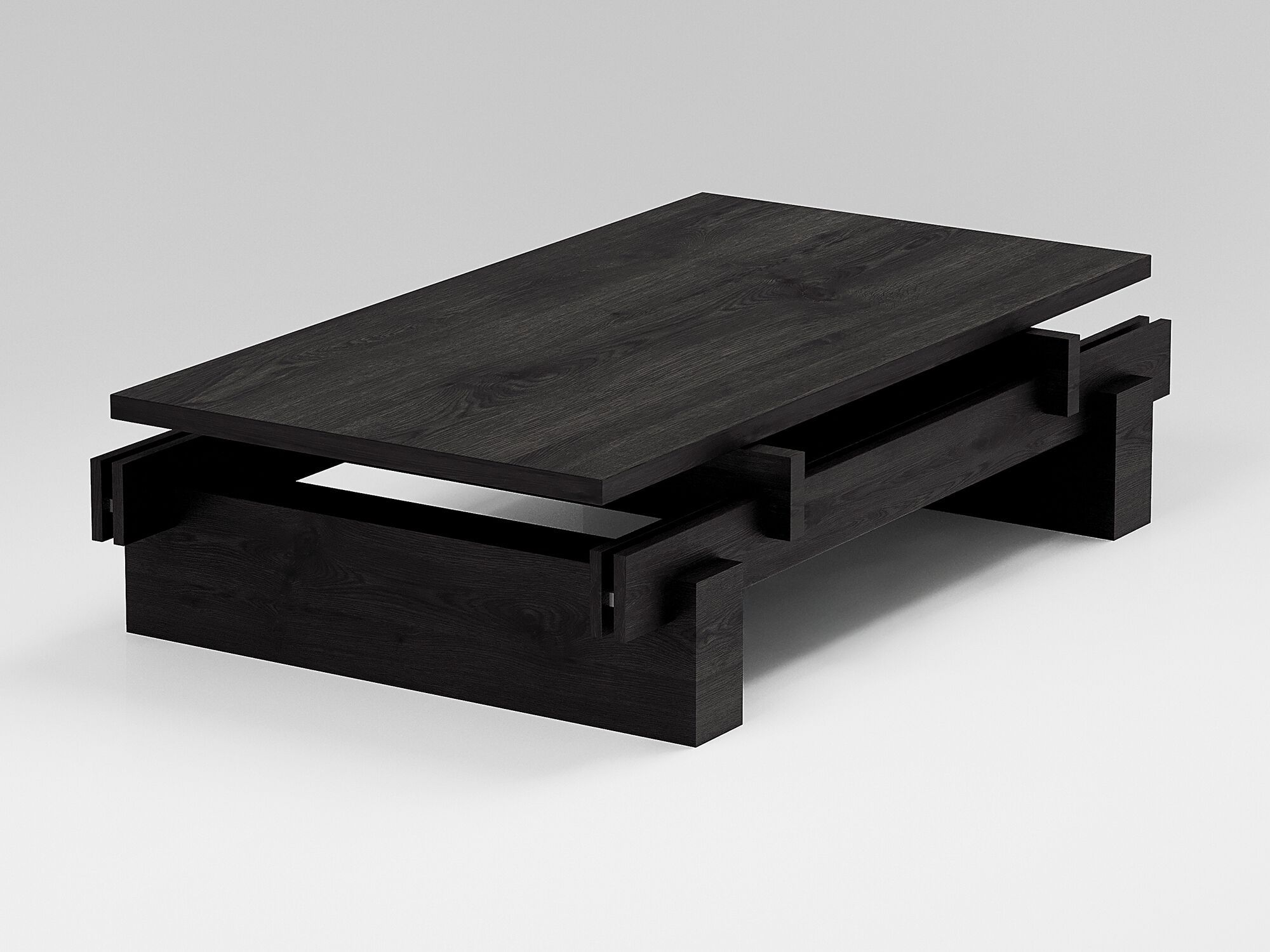 Низкий журнальный столик из дуба со стеклянной столешницей YET. Design Studio Off_Grid ARCH-00043247 - Вид №12