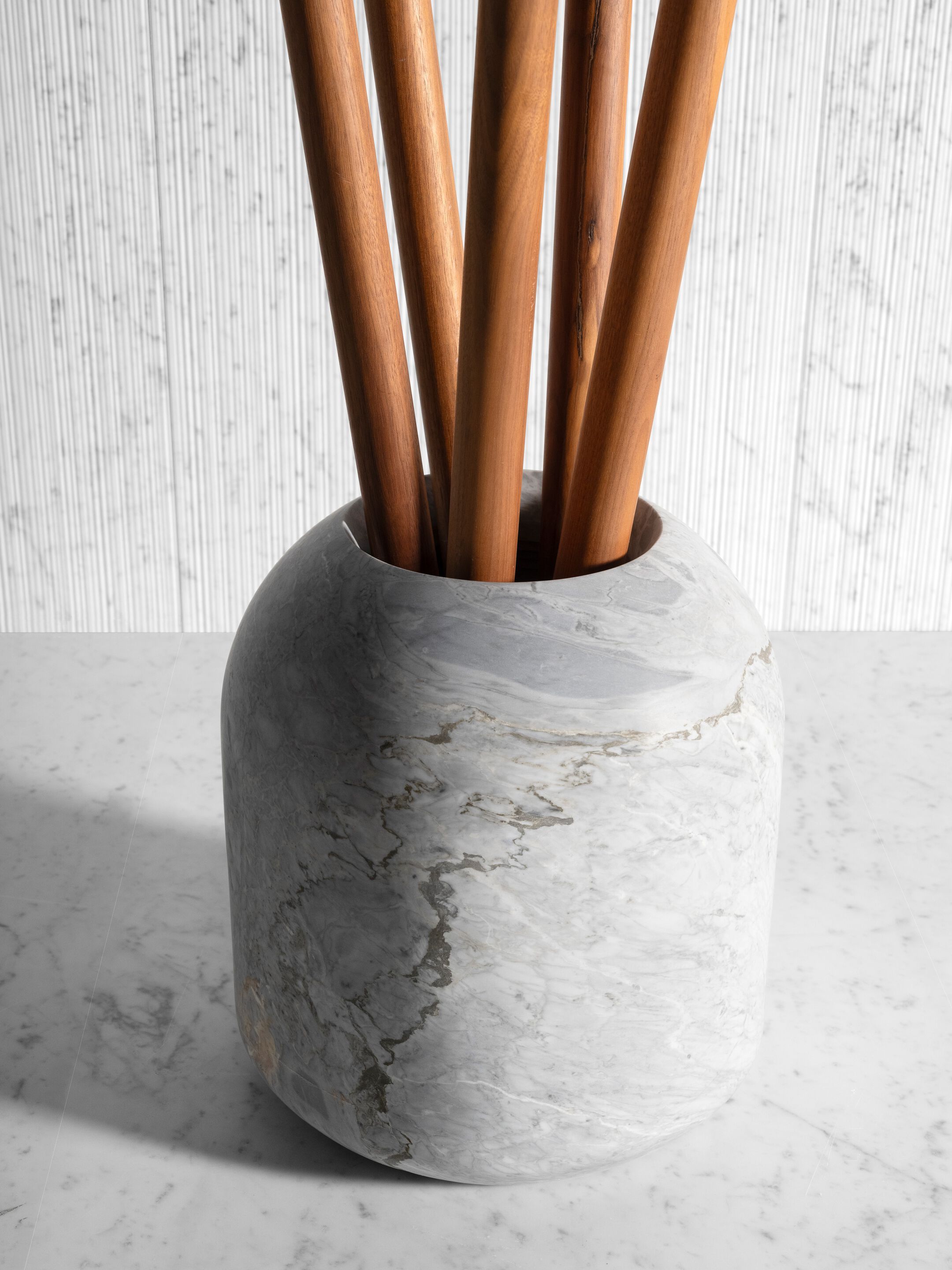 Напольная вешалка из дерева и мрамора LUCE DI CARRARA AROMA ARCH-00117793 - Вид №5