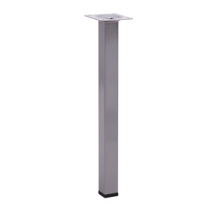 Ножка мебельная квадратная , 300x25x25 мм, серебро LJPS0286 Public Steel Россия