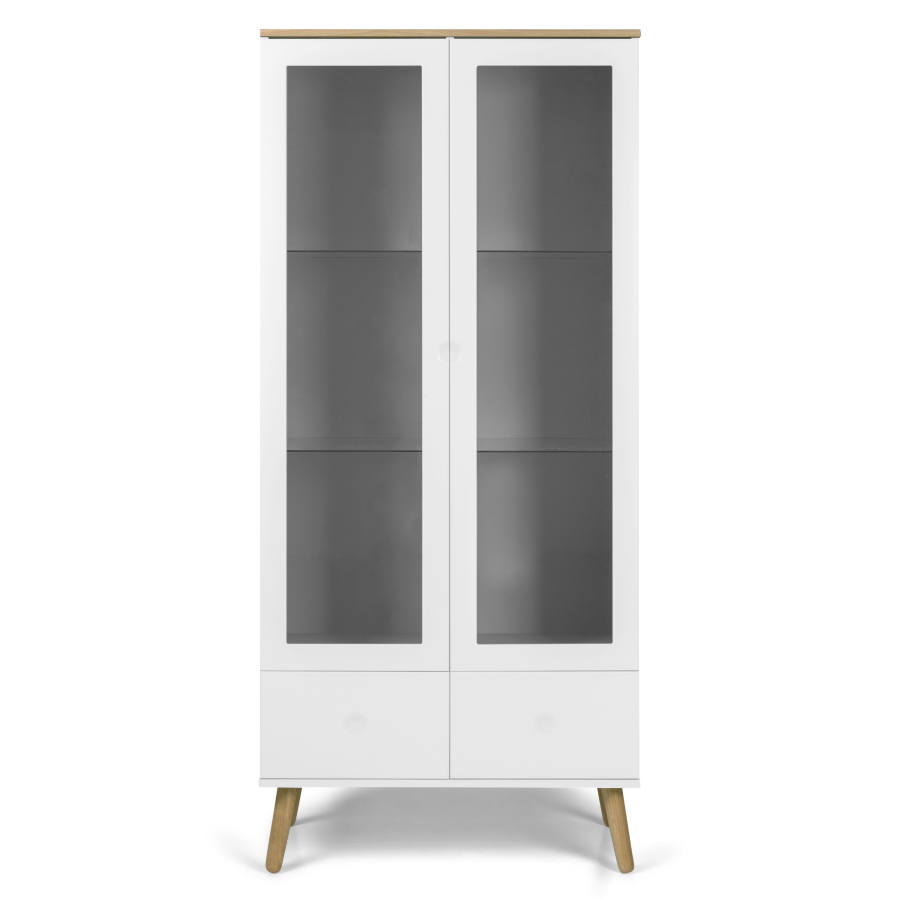 Витрина Tenzo Dot, 175х79х43 см, дуб, белая 1670454 - Вид №3