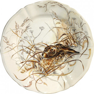 10599777 Gien Тарелка закусочная Gien Солонь Заяц 23см, фаянс Фаянс